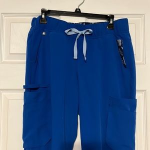 Figs Tema wide leg pant size medium royal blue